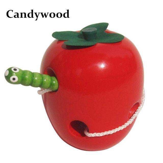 Apple Worm Logo - Aliexpress.com : Buy Candywood Wooden Caterpillar Eats Apple Worm