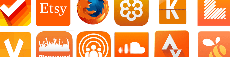 Orange Colored Logo - On a tiny screen, picking the right app icon colour is key