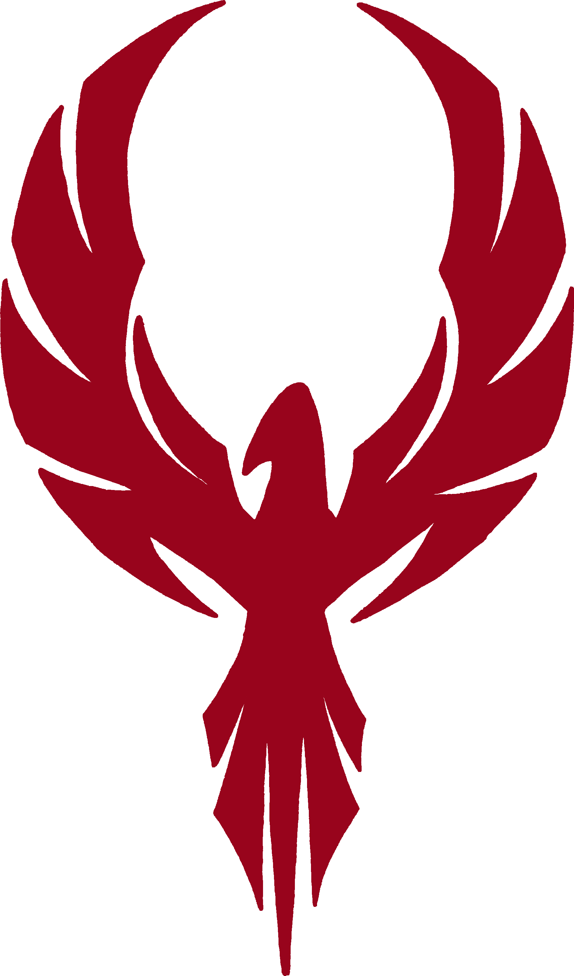 Red Phoenix Logo - Tribal Phoenix Symbol. Spray Painted On The Crumbled