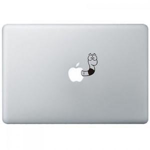 Apple Worm Logo - Apple worm MacBook decal skin sticker vinyl | Laptop stickers decals ...