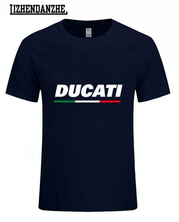 Italian Motorcycle Logo - Italian Ducati Motorcycle Logo T Shirt, Summer Top High Quality 100 ...