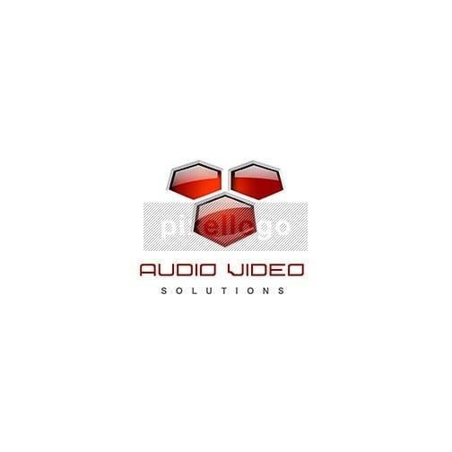 Red Hexagon Logo - Red Hexagon Glass Audio Video Technology Logo