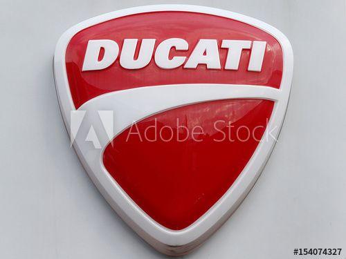 Italian Motorcycle Logo - Logo of Italian motorcycle manufacturer Ducati is seen in Dietlikon ...