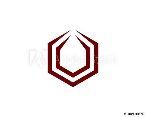 Red Hexagon Logo - Red Hexagon Logo - Buy this stock vector and explore similar vectors ...