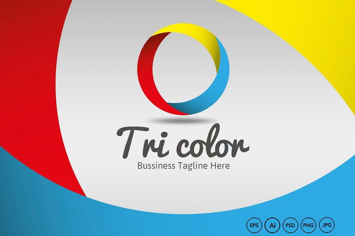Colour Circle Logo - Tri Color Logo ~ Logo Templates ~ Creative Market