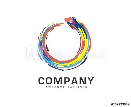 Colour Circle Logo - Abstract circle business company logo. Corporate circle rainbow ...