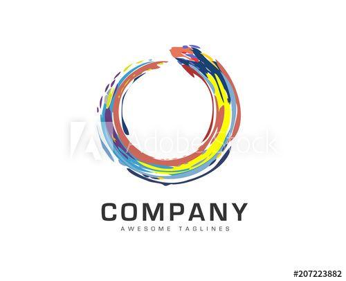 Colour Circle Logo - Abstract circle business company logo. Corporate circle rainbow