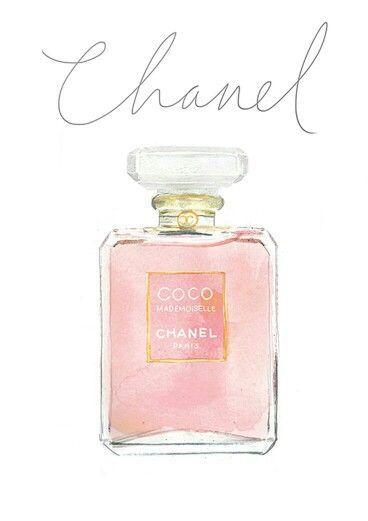 Pink Chanel Perfume Logo - Fashion illustrations. FASHION ILLUSTRATIONS. Chanel, Chanel