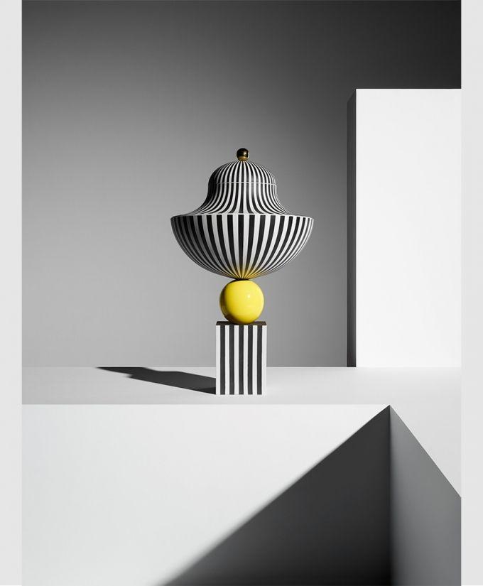 Grey Yellow Sphere Logo - Wedgwood Ornamental Vase on Yellow Sphere