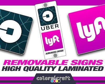 Custom Lyft Uber Logo - UBER LOGO and Lyft Removable Sign High Quality Laminated PLACARD