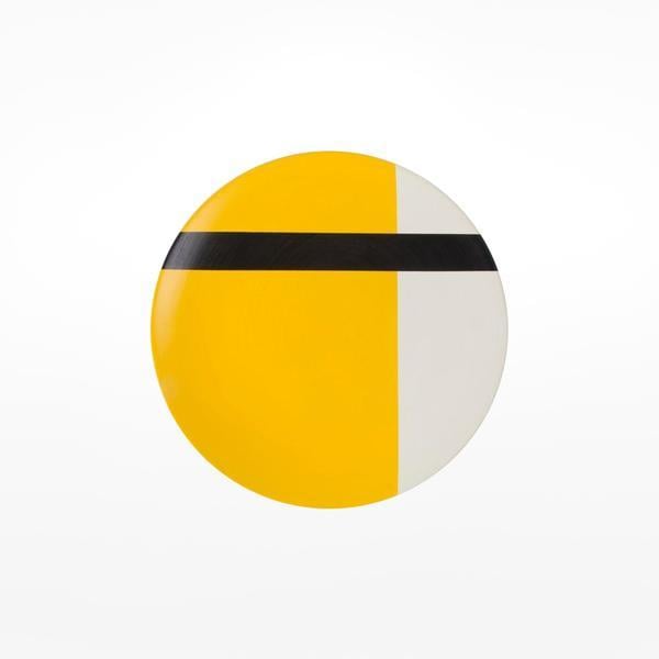 Grey Yellow Sphere Logo - Stolen from De Stijl Plate