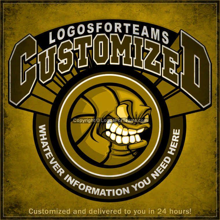 Gold Basketball Logo - Ready-made Custom Basketball Logo D4 C
