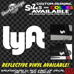 Custom Lyft Uber Logo - LYFT Custom Vinyl Decal car window sticker Sign Logo Rideshare Lift ...