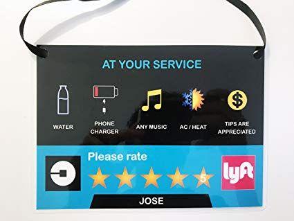 Custom Lyft Uber Logo - Amazon.com: (Set of 2) Uber Lyft 5 Star Ratings Sign - Custom ...