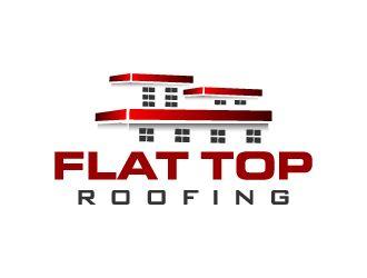 Flat Roof Logo - Flat Top Roofing logo design - 48HoursLogo.com