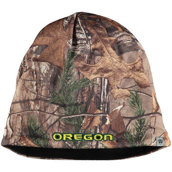 Camo Oregon Ducks Logo - Men's Top of the World Camo Oregon Ducks Forage Realtree Xtra Beanie ...