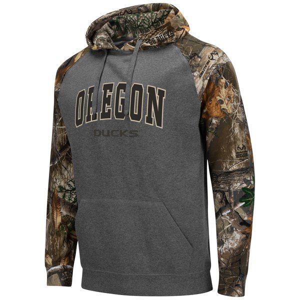 Camo Oregon Ducks Logo - Men's Colosseum Charcoal/Realtree Camo Oregon Ducks Arch & Logo ...