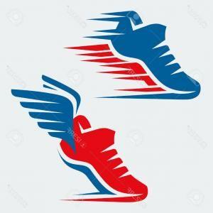 Name of Shoe with Wings Logo - Shoe With Wings Logo Isolated On White Background For Your Web ...