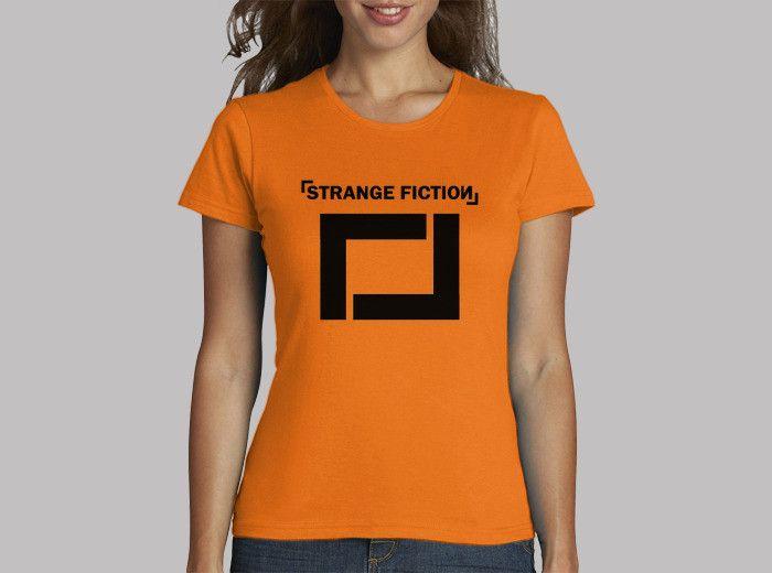 Orange Colored Logo - Shirt Manga Short Girl Orange / Black Colored Logo T Shirt