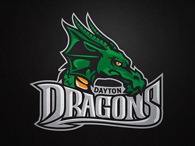 Dayton Dragons Logo - Dragons Logo concept on black by Lindsey Kellis Meredith. Dribbble