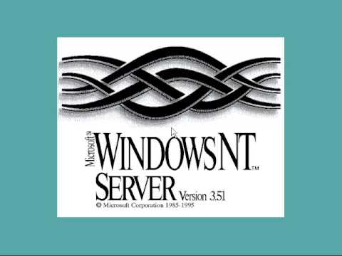 Windows NT Server Logo - Microsoft Windows NT Version 3.51 Server Build 1057 VGA Mode 1996