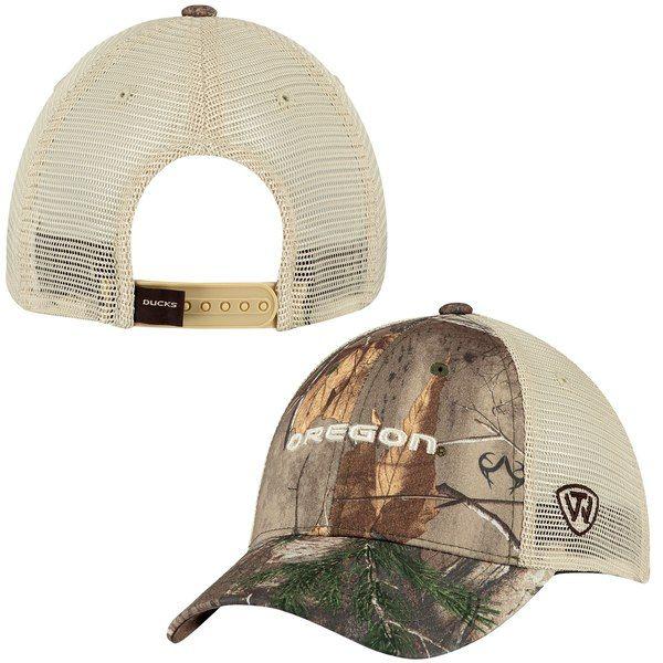 Camo Oregon Ducks Logo - Men's Top of the World Camo Oregon Ducks Prey Realtree Xtra Trucker ...