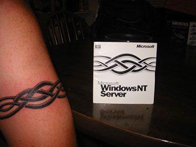 Windows NT Server Logo - Windows Server NT Tribal Band Geeky Tattoos