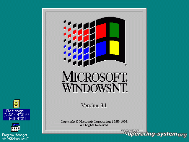 Windows NT Server Logo - Windows NT 3.1 Operating System
