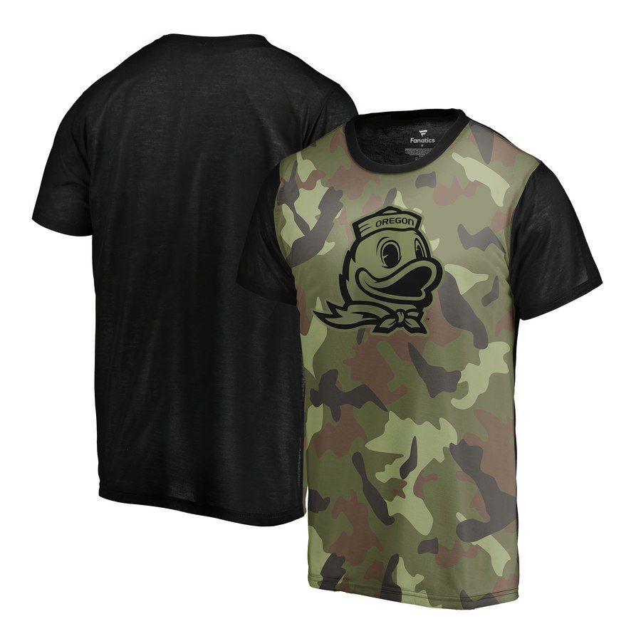 Camo Oregon Ducks Logo - Men's Fanatics Branded Camo Oregon Ducks Blast T-Shirt