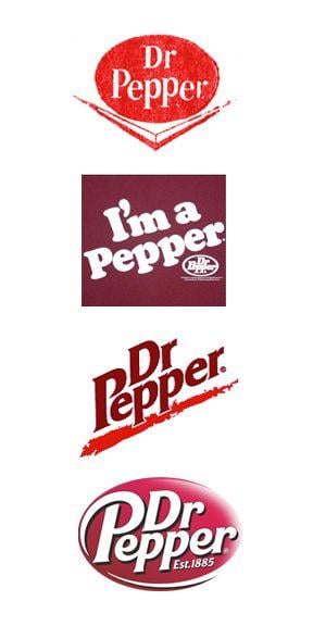 Dr Pepper Old Logo - Typography Dilapidation: Dr. Pepper Logo – Austin Logo Designs Blog