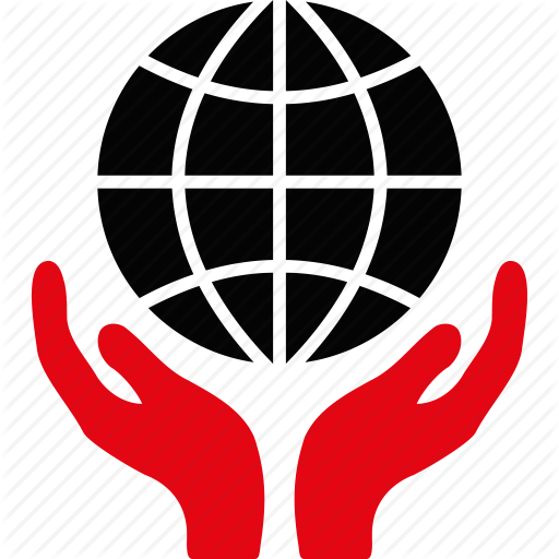 Globe with Red Hands Logo - Red Hands Globe Logo - 2019 Logo Designs