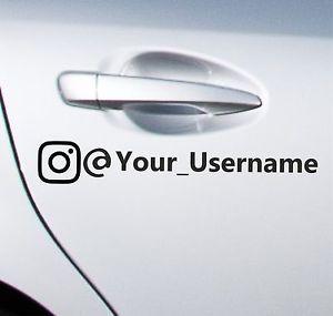 Instagram Car Logo - 2 x INSTAGRAM @Your Name Car Stickers Decal | Vinyl Bumper Window ...
