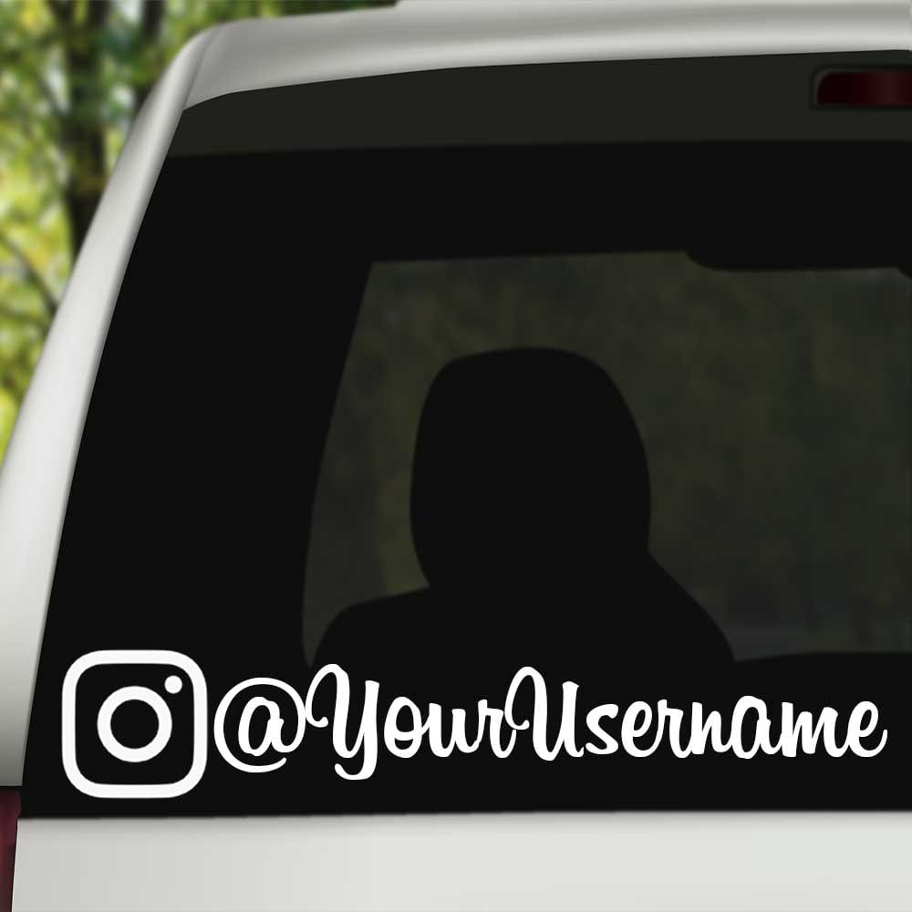 Instagram Car Logo - Custom Instagram Sticker | User Name / Hashtag Decal