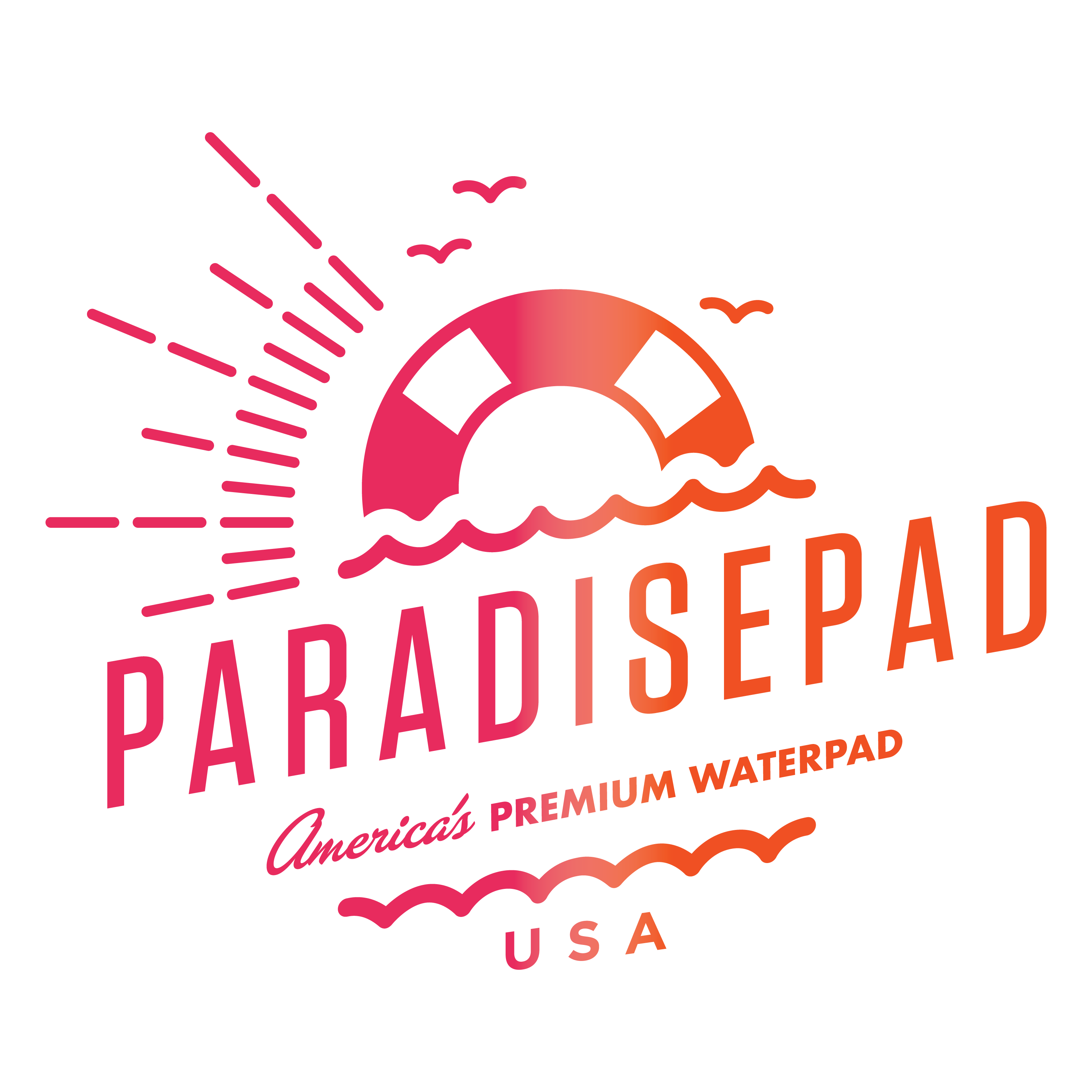 Pad Logo - ParadisePad | Huge Foam Water Pads | Foam Water Rafts + Pads