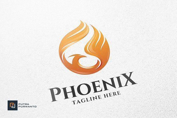 Pheonix Bird Logo - Phoenix / Bird Template Logo Templates Creative Market