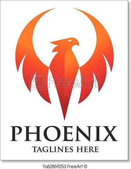 Pheonix Bird Logo - Free art print of Phoenix bird logo design,. Luxury phoenix logo ...