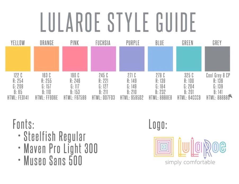 Lularoe Logo - HTML colors and RGB to create graphics | LuLaRoe Business Ideas ...