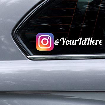Instagram Car Logo - Custom Printed Instagram Personalized Car Wall Vinyl