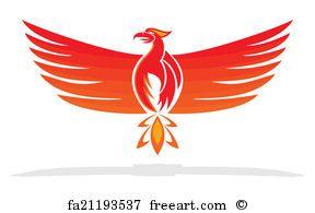 Pheonix Bird Logo - Free art print of Phoenix Bird. Illustration of flying Phoenix Bird