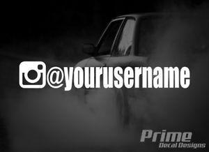 Instagram Car Logo - 2X 1.5 Custom Instagram Username Logo Name Car Window Vinyl Decal