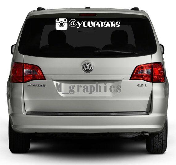 Instagram Car Logo - Instagram logo vinyl decal sticker custom lettering vehicle decal ...