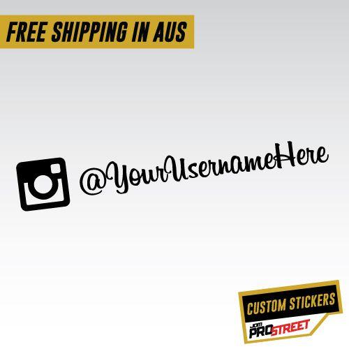 Instagram Car Logo - CUSTOM INSTAGRAM NAME CAR STICKER DECAL