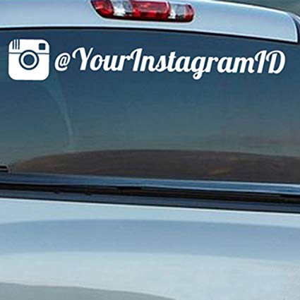 Instagram Car Logo - Custom Instagram Personalized Car Wall Vinyl Decals
