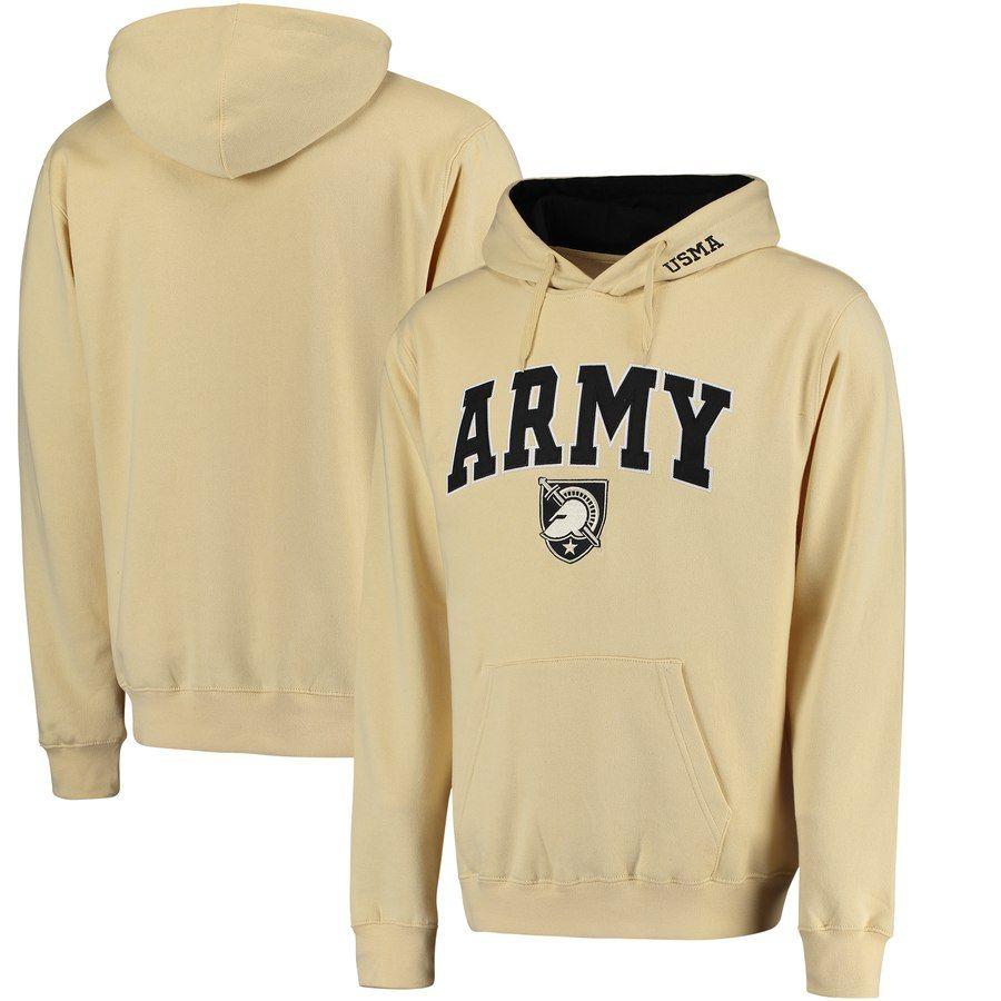 Gold and Black Knights Logo - Men's Gold Army Black Knights Knight Arch & Logo Pullover Hoodie