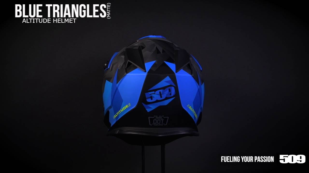 Ball and Blue Triangle Logo - 509 Altitude Snow Helmet - Blue Triangles - YouTube