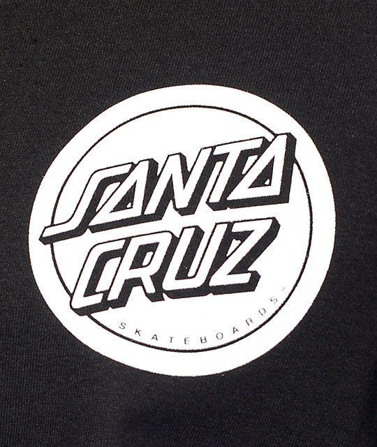 Black and White Santa Cruz Logo - Santa Cruz Screaming Hand Black Long Sleeve T Shirt
