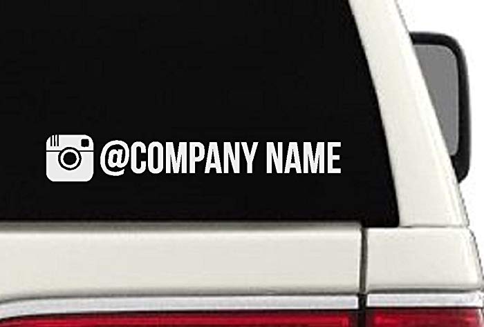 Instagram Car Logo - Instagram Username Car Decal- Branding/ Advertising Car