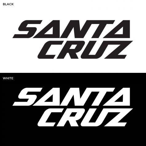 Black and White Santa Cruz Logo - Santa Cruz Die Cut Sticker - Stacked Logo | Jungle Products Ltd