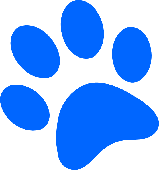Blue Clue Print Paw Logo - Bulldog Paw Print Clipart Image. Animals