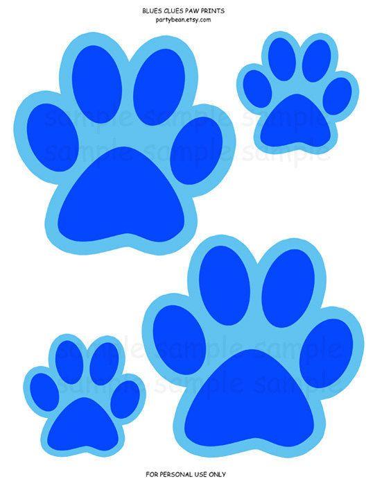 Blue Clue Print Paw Logo - Blues Clues Paw Prints (Blue) - Party Decoration - Game - Crafts ...